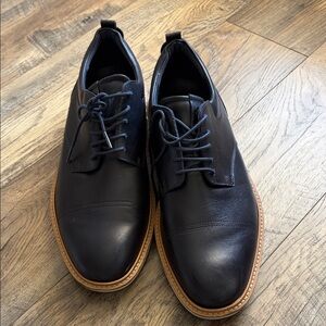Men's Ecco brand blue leather Shoes